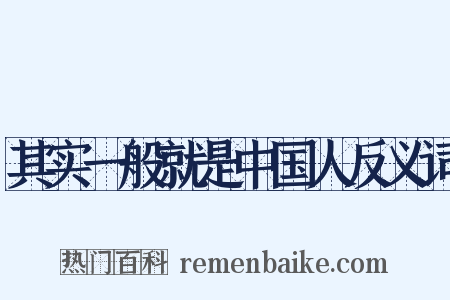 其实一般就是中国人反义词是什么意思的图片